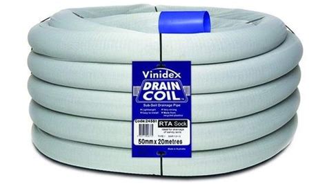 vinidex 100mm x 20m socked slotted draincoil|Draincoil® SN20 CL1000 Socked .